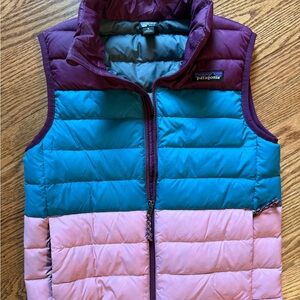 Patagonia Purple and Teal Puffer Vest